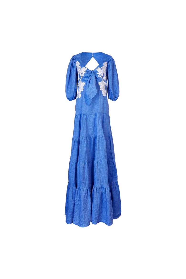 Gaelle Linen Dress, Main, color, Denim Blue