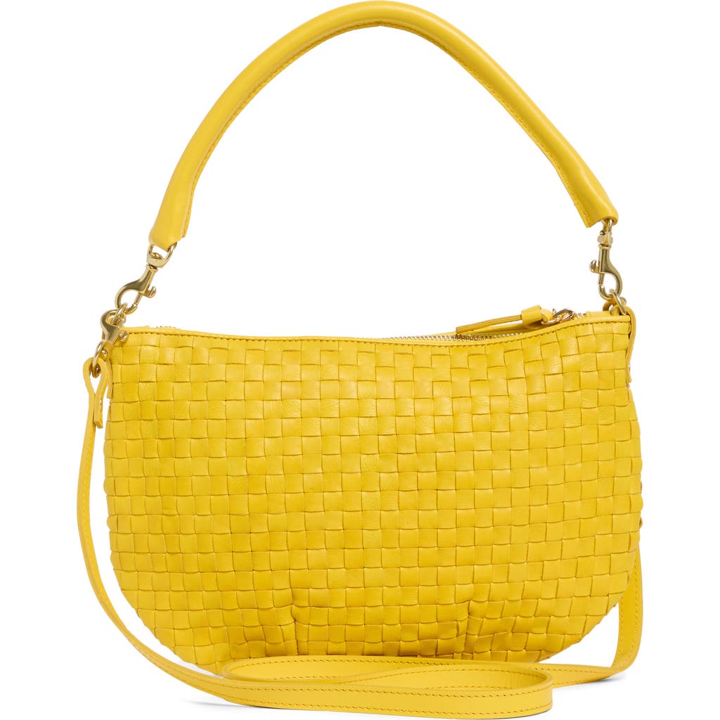 Shop Clare V . Petit Moyen Woven Leather Messenger Bag