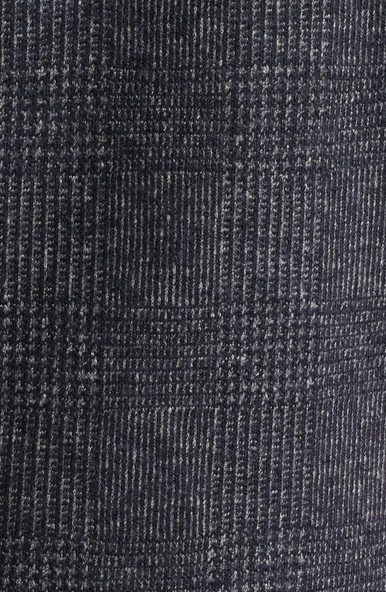 Robert Barakett Slayton Charcoal Grey Glen Check Knit Cotton & Wool Blend Sport Coat, Alternate, color, Charcoal