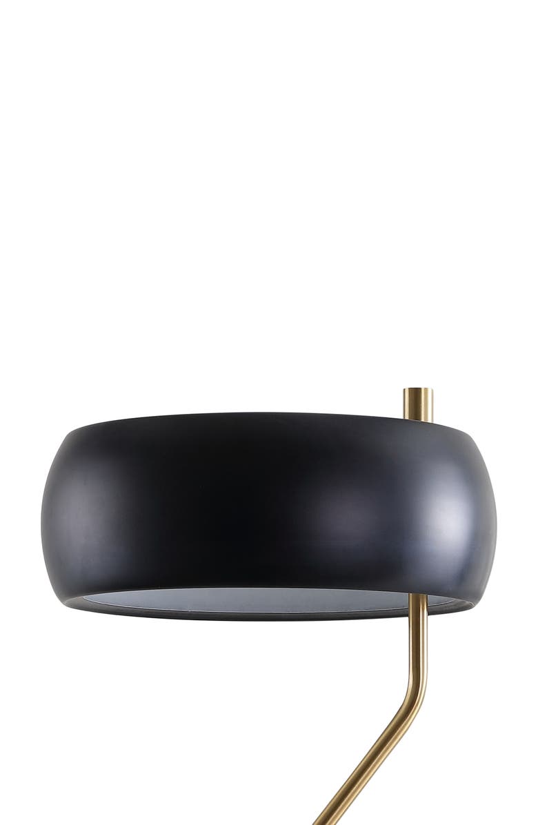 JONATHAN Y Oskar 22.5" Moody Metal LED Desk Lamp, Black/Brass Gold, Alternate, color,
