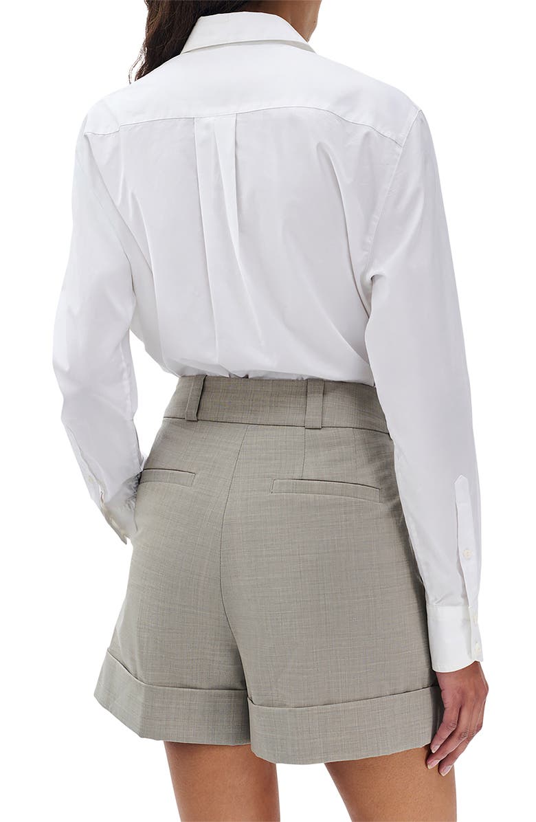 rag & bone Neila Stretch Wool Shorts, Alternate, color, Light Taupe