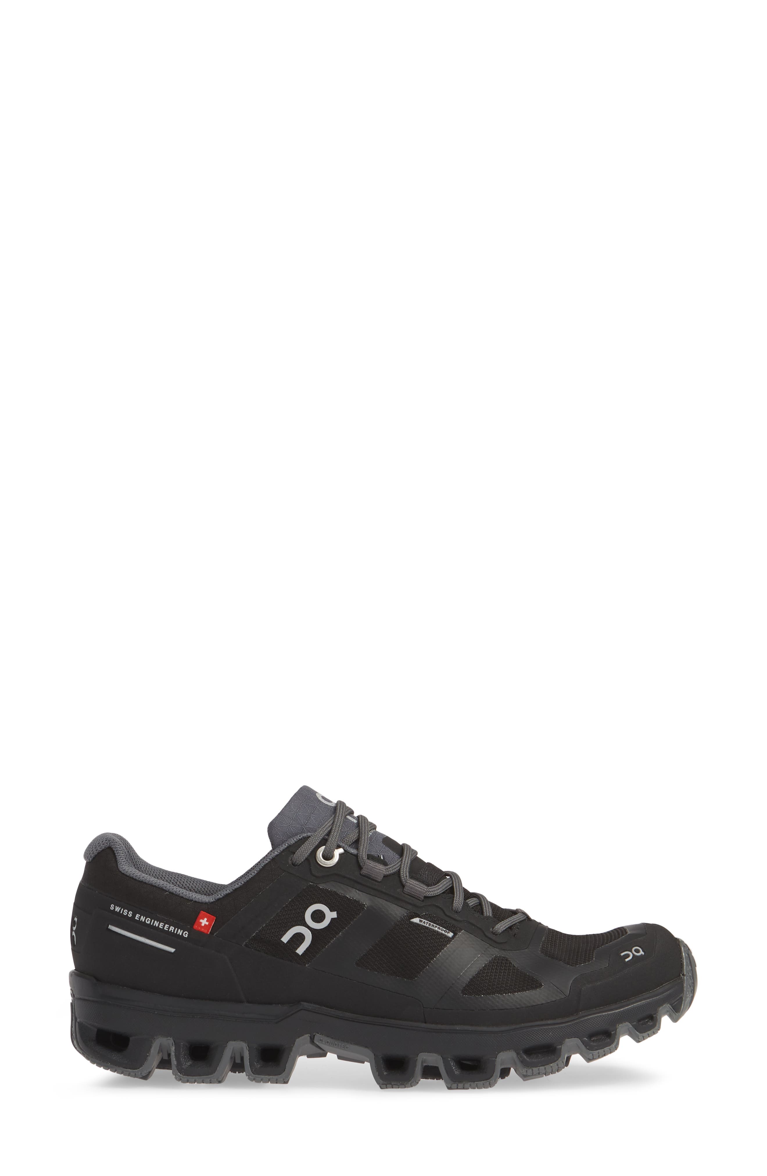 Cloudventure Waterproof Trail Running Shoe - Women, Alternate, color, BLACK/ GRAPHITE