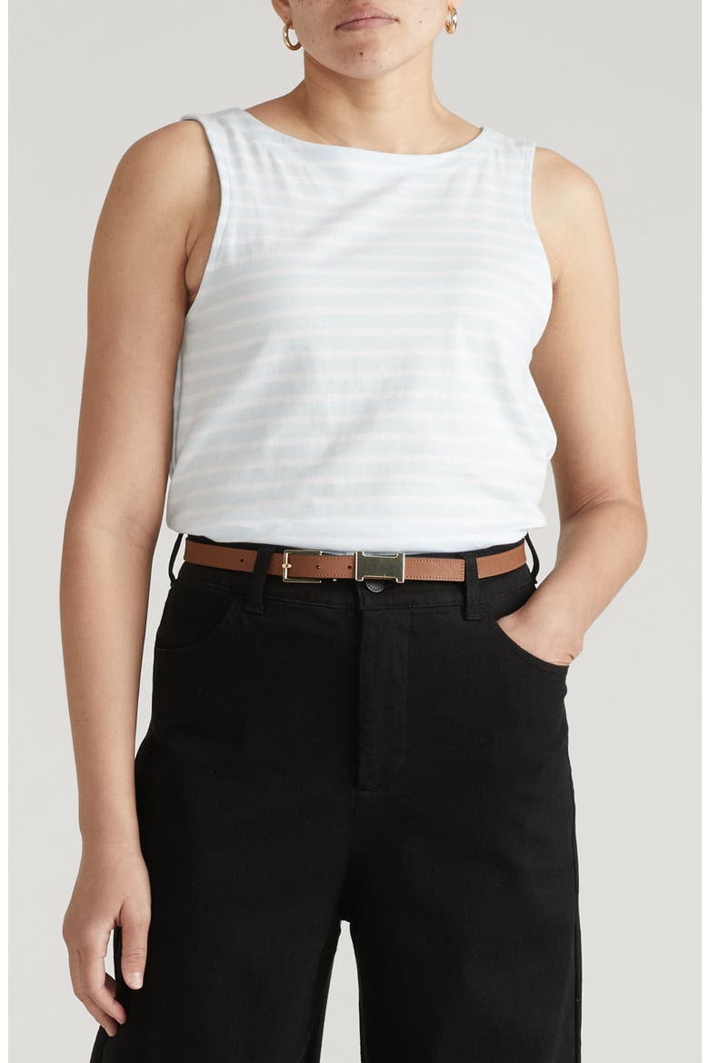 Noyack Breton Stripe Tank, Main, color, SOFT BLUE/ WHITE STRIPE
