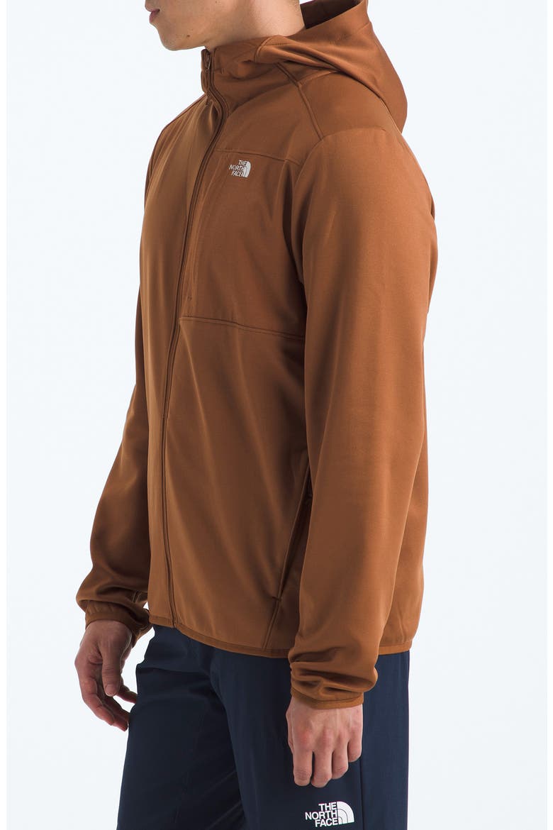 Performance Fleece Zip Hoodie, Alternate, color, BURNT UMBER
