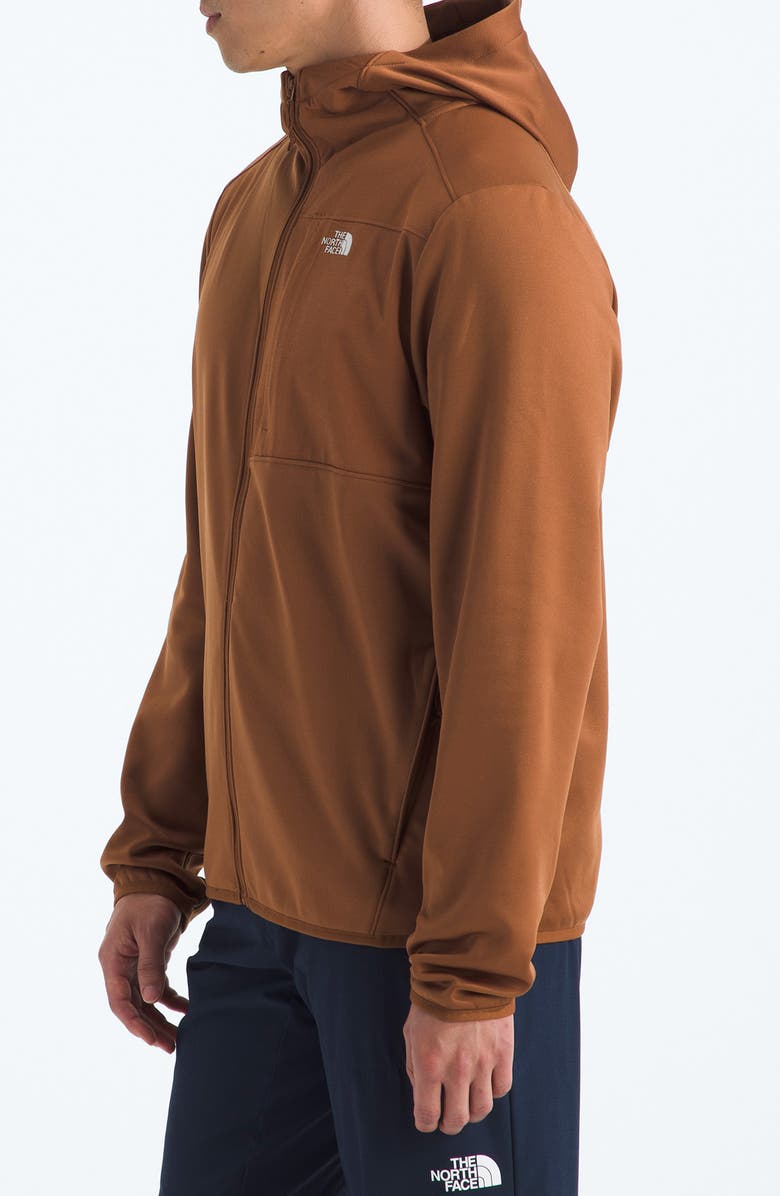 The North Face Performance Fleece Zip Hoodie, Alternate, color, Burnt Umber