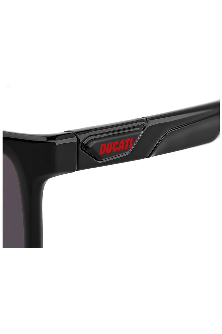 x Ducati Carduc 60mm Polarized Rectangular Sunglasses, Alternate, color, BLACK RED/ REDSP PZ HCAR