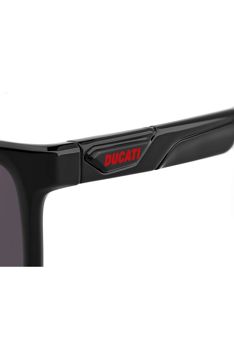 Carrera Eyewear x Ducati Carduc 60mm Polarized Rectangular Sunglasses, Alternate, color, Black Red/ Redsp Pz Hcar