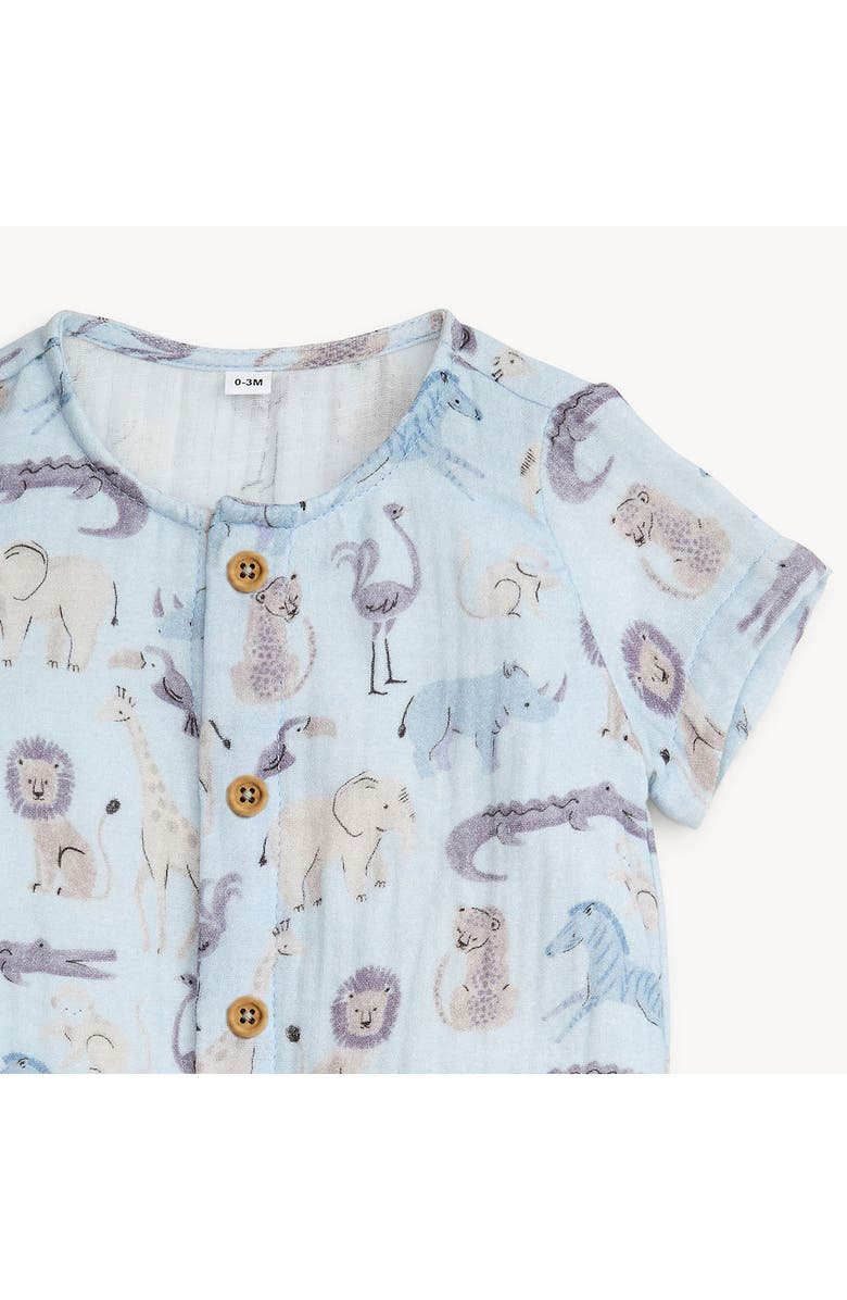 Magnetic Me Jungle Jazz Cotton Romper, Alternate, color,