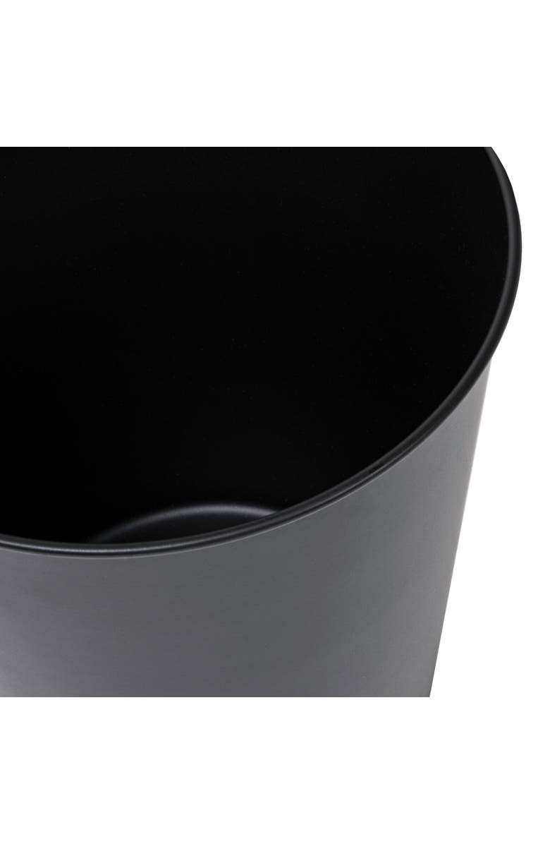 HAPPIMESS Nolan Modern Classic Smooth Steel 2 Gal Waste Bin, Alternate, color, Matte Black