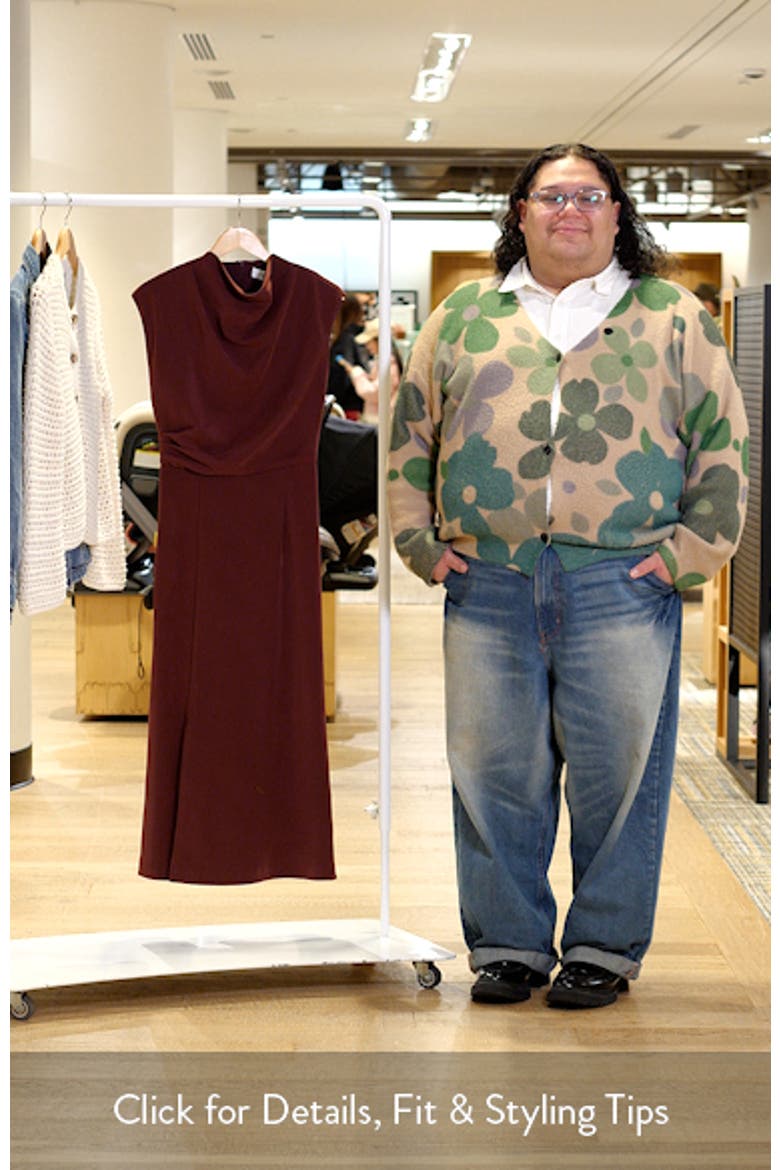Cowl Neck Midi Dress video