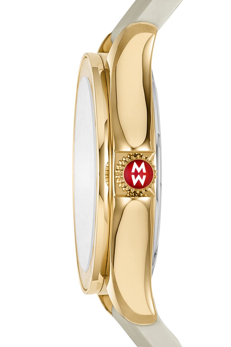 Cape Silicone Strap Watch, 40mm, Alternate, color, IVORY/ WHITE/ HORN ACETATE