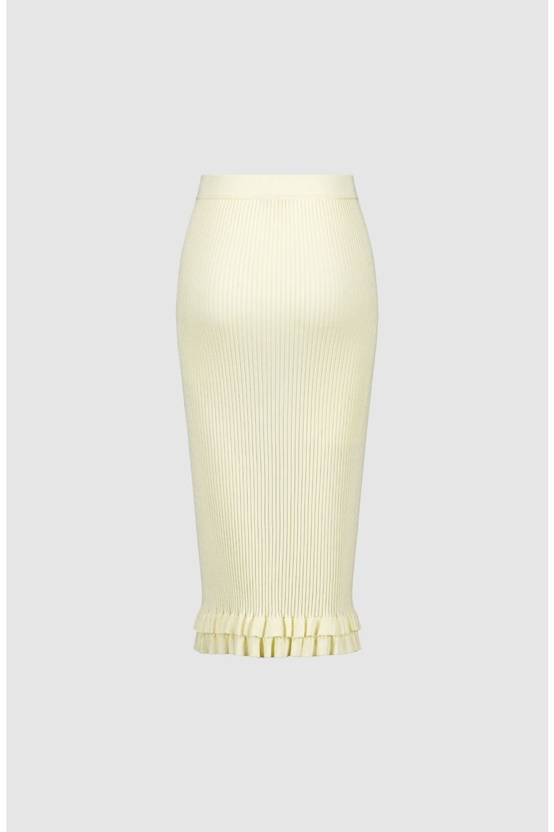 Sunny Rib Knit Pencil Skirt, Alternate, color, Pale Yellow