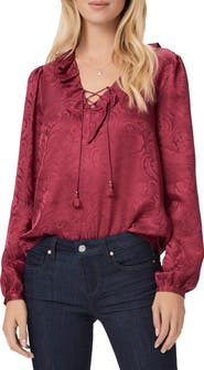 PAIGE Ilara Jacquard Silk Top