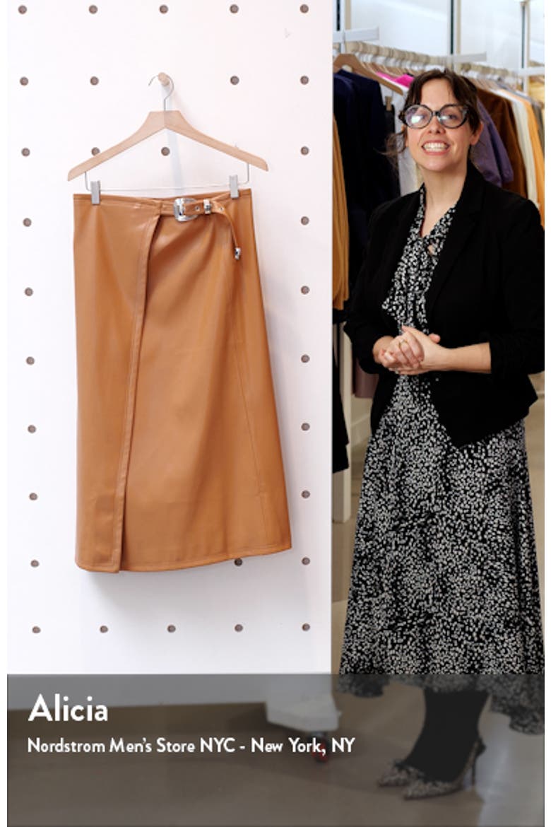 Vega Faux Leather Wrap Skirt video