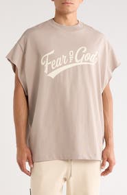 Fear of God Essentials '90's Logo Graphic Cut Off Cotton Tank
