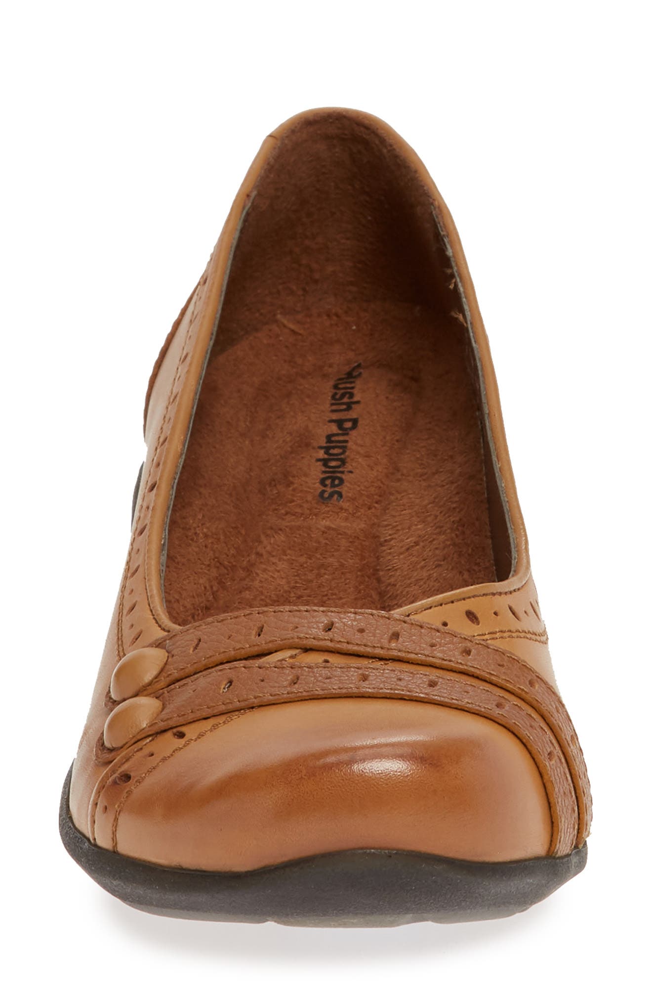 Hush Puppies Burlesque Flat, Alternate, color, TAN LEATHER
