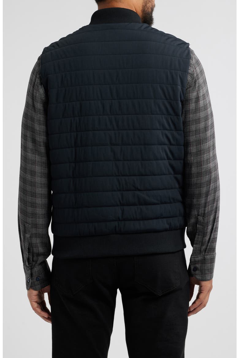 Fremantle Quilted Corduroy Vest, Alternate, color, BLACK