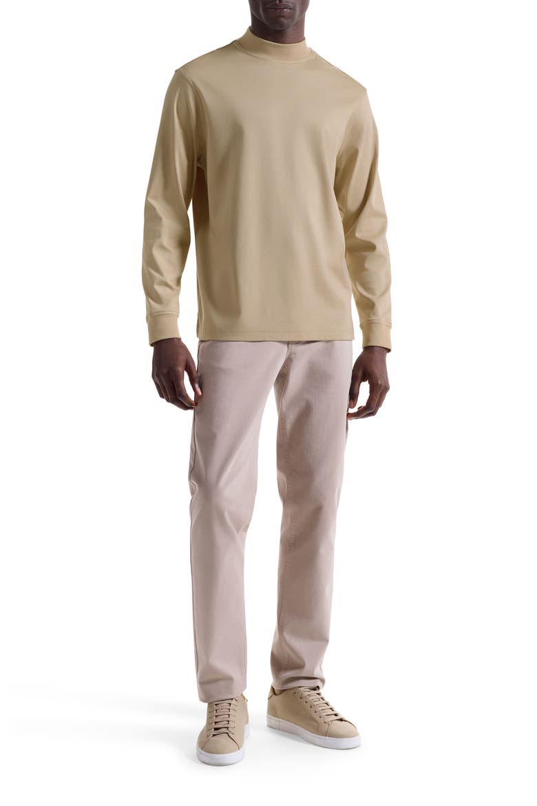 Mock Neck Pima Cotton Sweater, Alternate, color, SAND