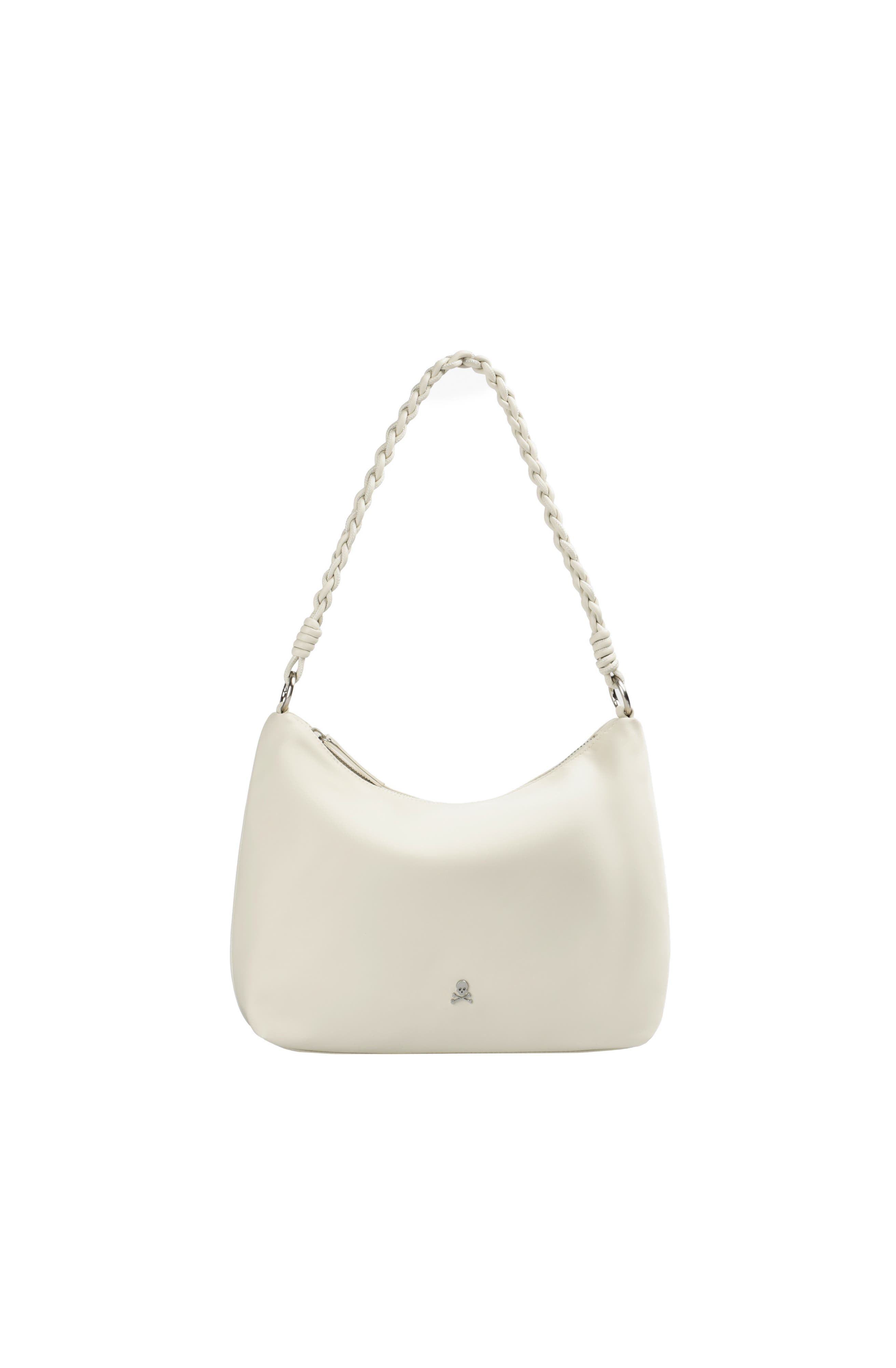 Scalpers Smooth Braided Handle Bag, Main, color, Offwhite
