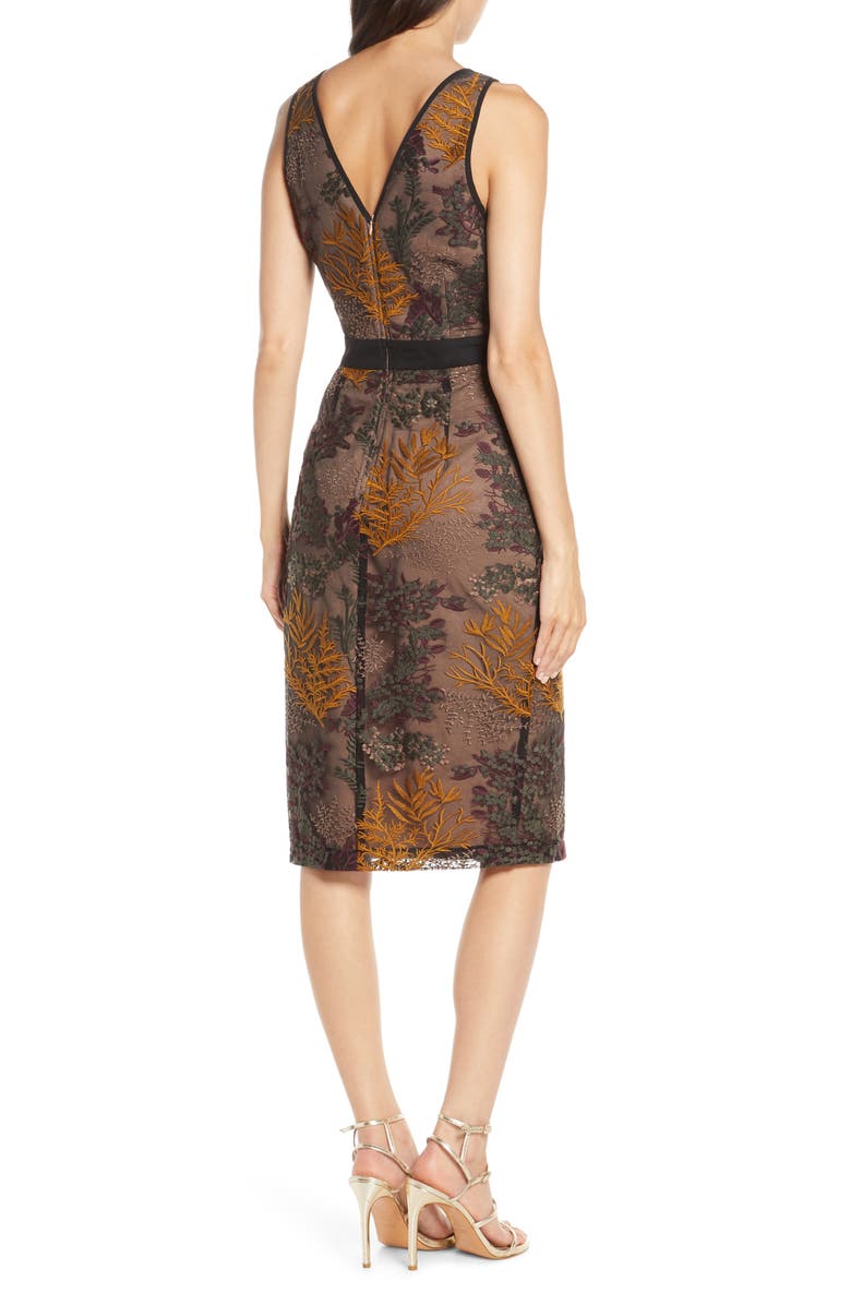 Harlyn Embroidered Cocktail Sheath Dress, Alternate, color, 
