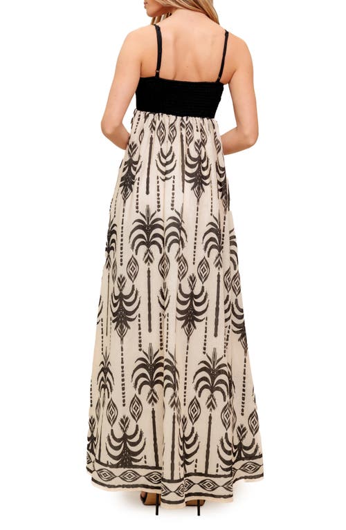 Flying Tomato Braided Trim Maxi Dress In Black