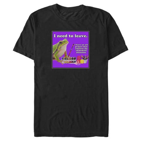 Men's Lost Gods Artistic Frog Project Photo  Graphic T-Shirt