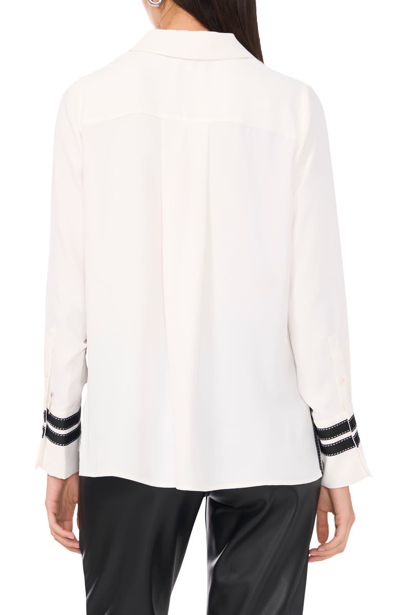 Vince Camuto Contrast Stripe Button-Up Shirt, Alternate, color, 