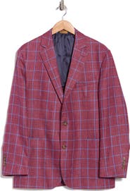 Brooks Brothers Plaid Linen Two-Button Sport Coat
