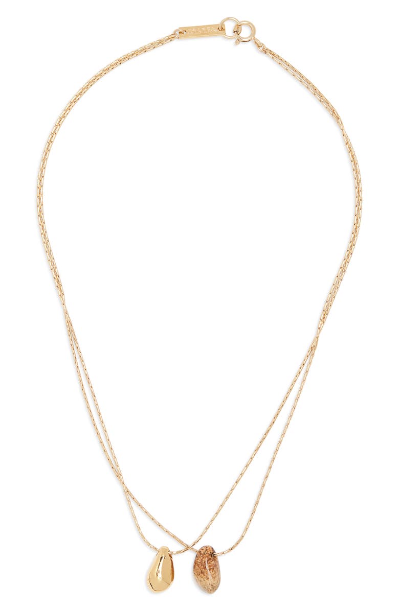 Isabel Marant Imala Double Strand Pendant Necklace, Main, color, Natural