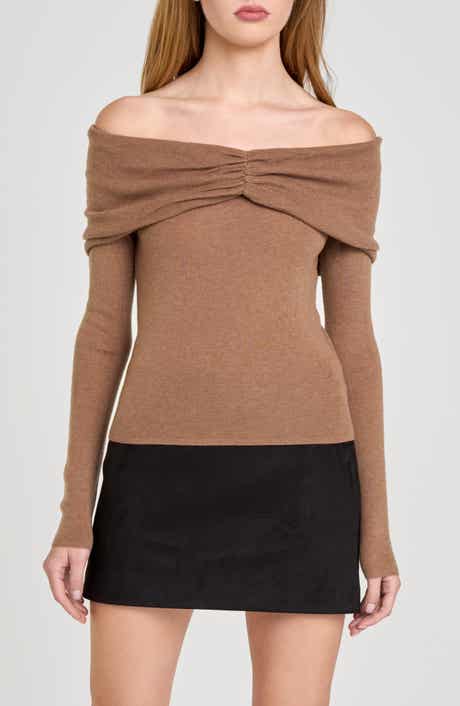 WAYF Alice Off the Shoulder Sweater