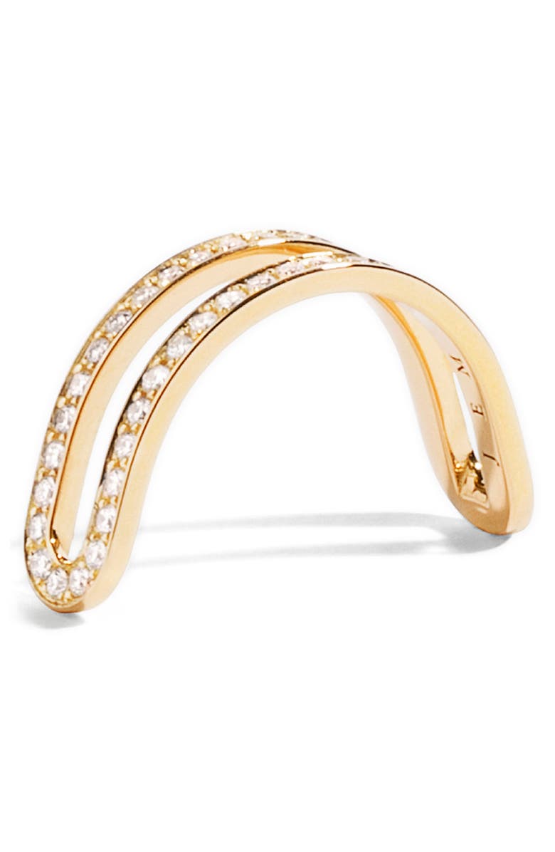 JEM Paris Étreintes Simple Bright Polish & Semi Paved Ring, Alternate, color, 