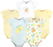 Hudson Baby 5Pk of Soft Cotton One-Pieces