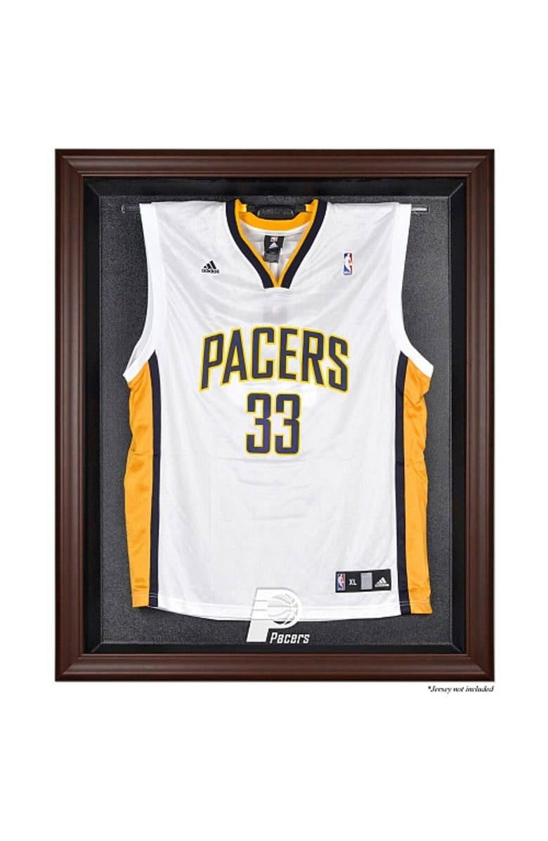 FANATICS AUTHENTIC Indiana Pacers (2005-2017) Brown Framed Jersey Display Case, Main, color,