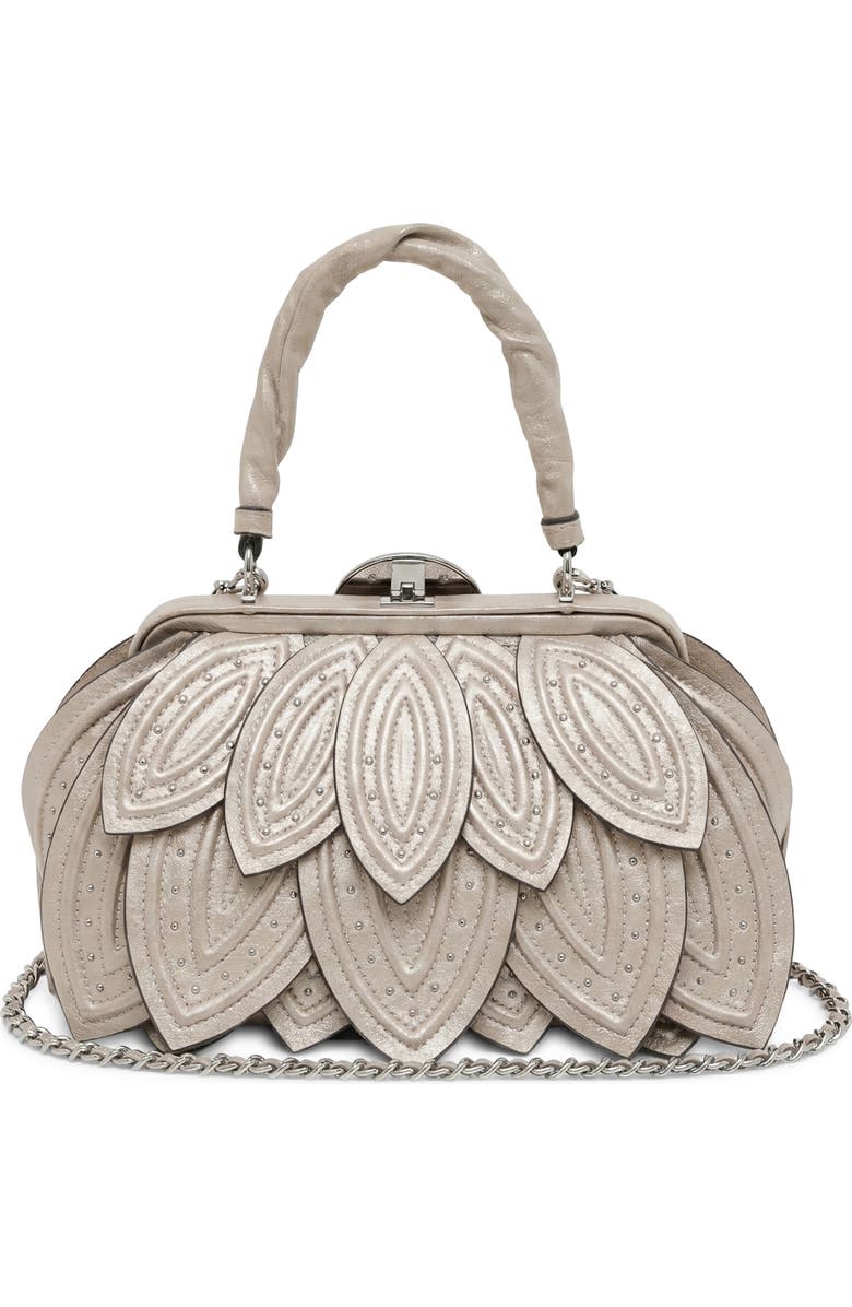 AIMEE Petal Top Handle Bag, Alternate, color, Metallic Sand
