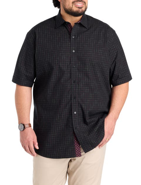 Big & Tall Tonal Plaid Sport Shirt V2