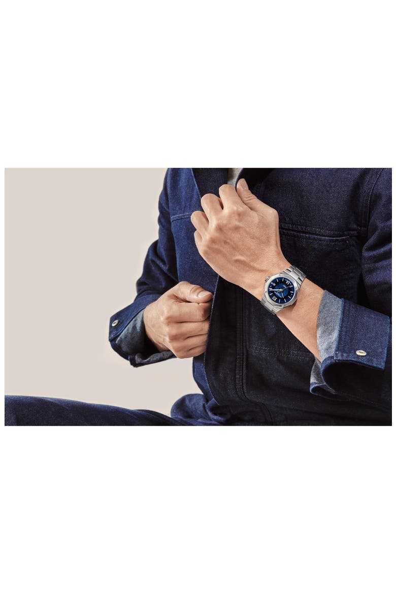 Riviera 10616 Automatic Bracelet Watch, 36mm, Alternate, color, BLUE SAPPHIRE