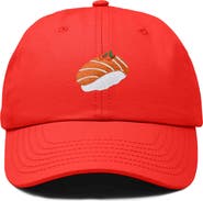 Dalix Salmon Sushi Embroidered Dad Cap