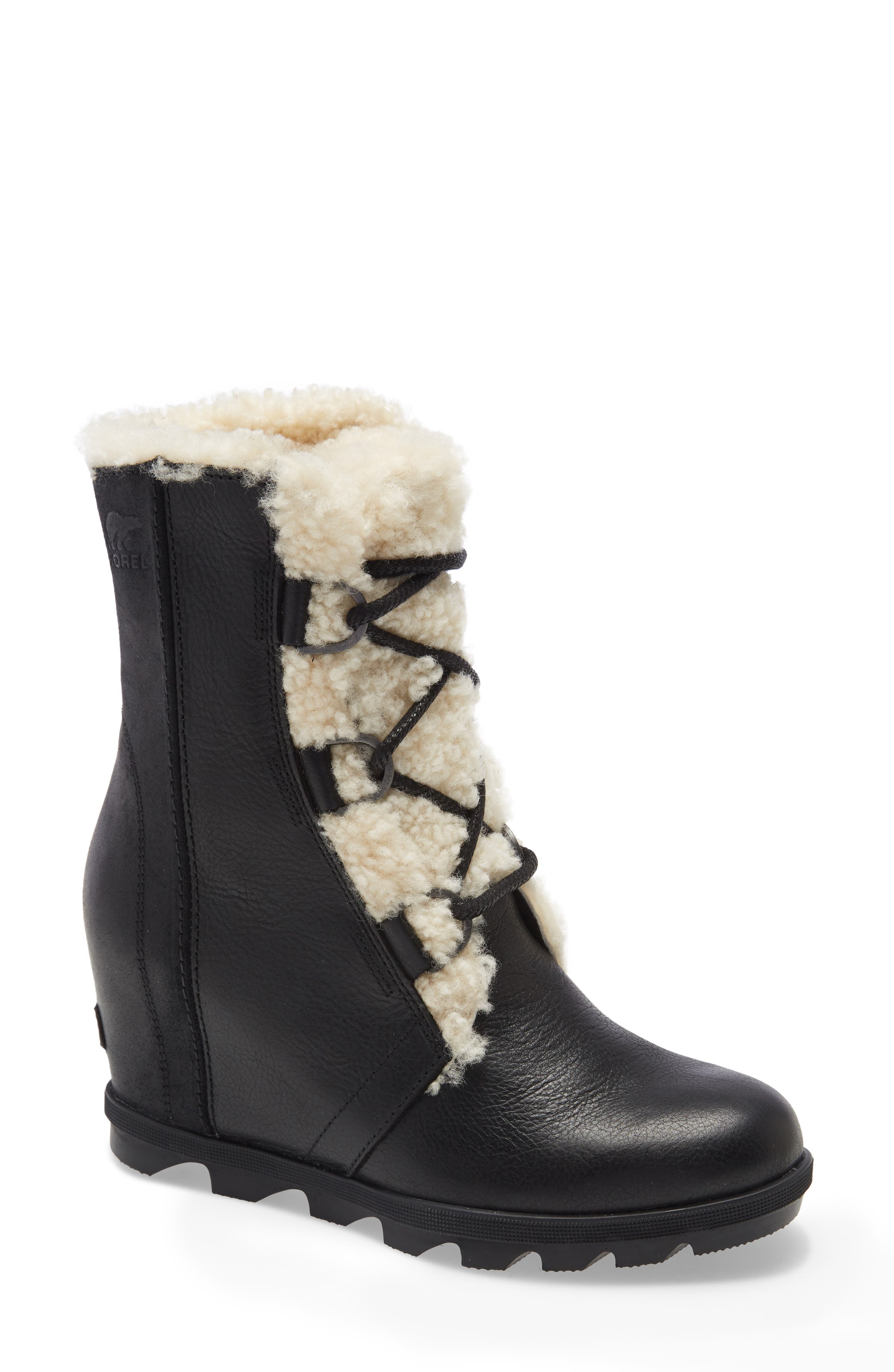 SOREL Joan of Arctic Wedge II Genuine Shearling Bootie, Main, color, 