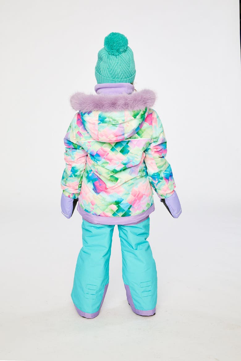 Diamond Play Jacket & Reinforced Pants Two Piece Snowsuit, Alternate, color, Multicolored with a Diamond