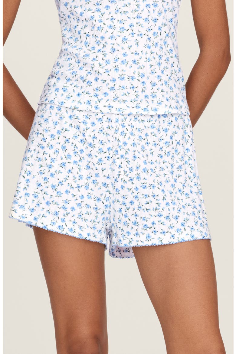 Pima Cotton Pointelle Shorts, Main, color, BLUE
