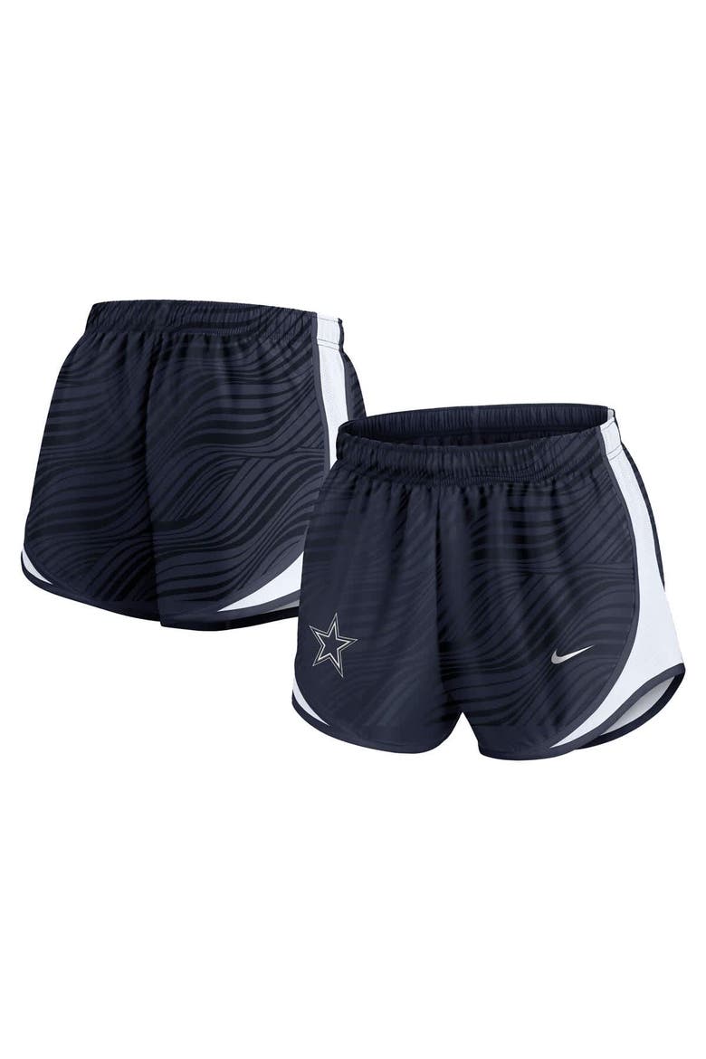 Women's Nike Navy Dallas Cowboys Tempo Performance Shorts, Main, color, Navy