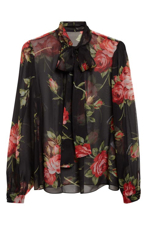Bouquet Silk Chiffon Top