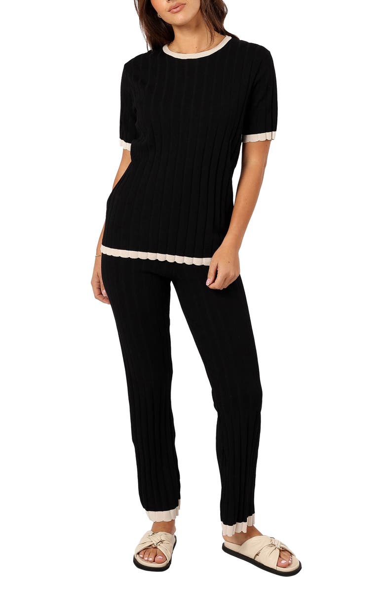 Petal & Pup Henrie Contrast Trim Top & Pants Set, Main, color, 