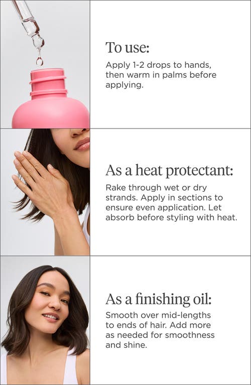 Briogeo Style + Treat 4-in-1 Weightless Hair Oil In Transparent