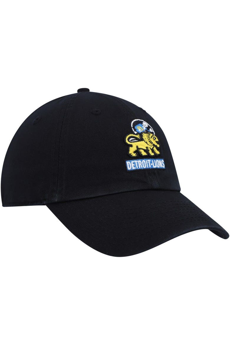 Men's '47 Black Detroit Lions Clean Up Legacy Adjustable Hat, Alternate, color, Black