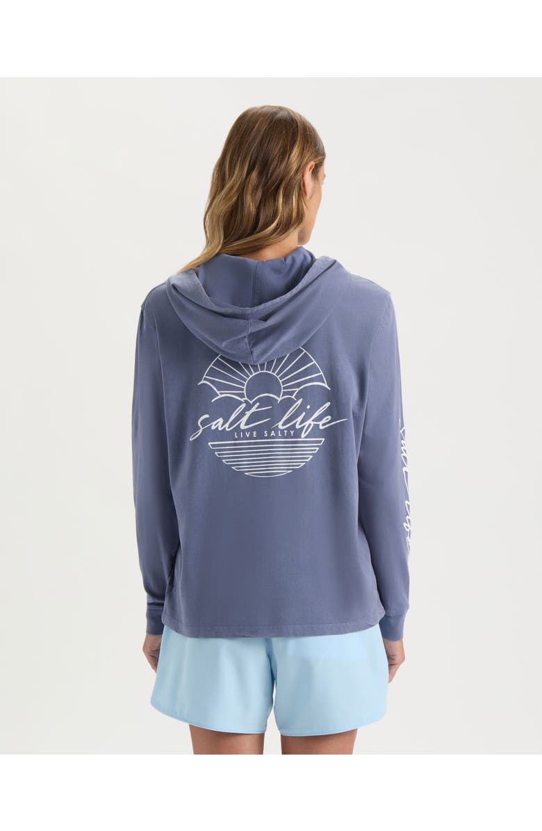 Salt Life Evershine Salt Wash Hoodie, Alternate, color, Indigo