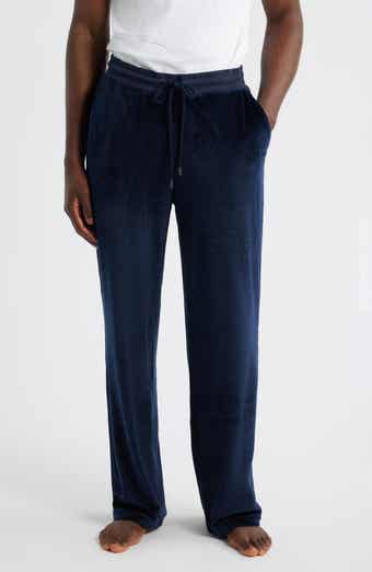 Daniel Buchler Angled Stripe Velour Pajama Pants