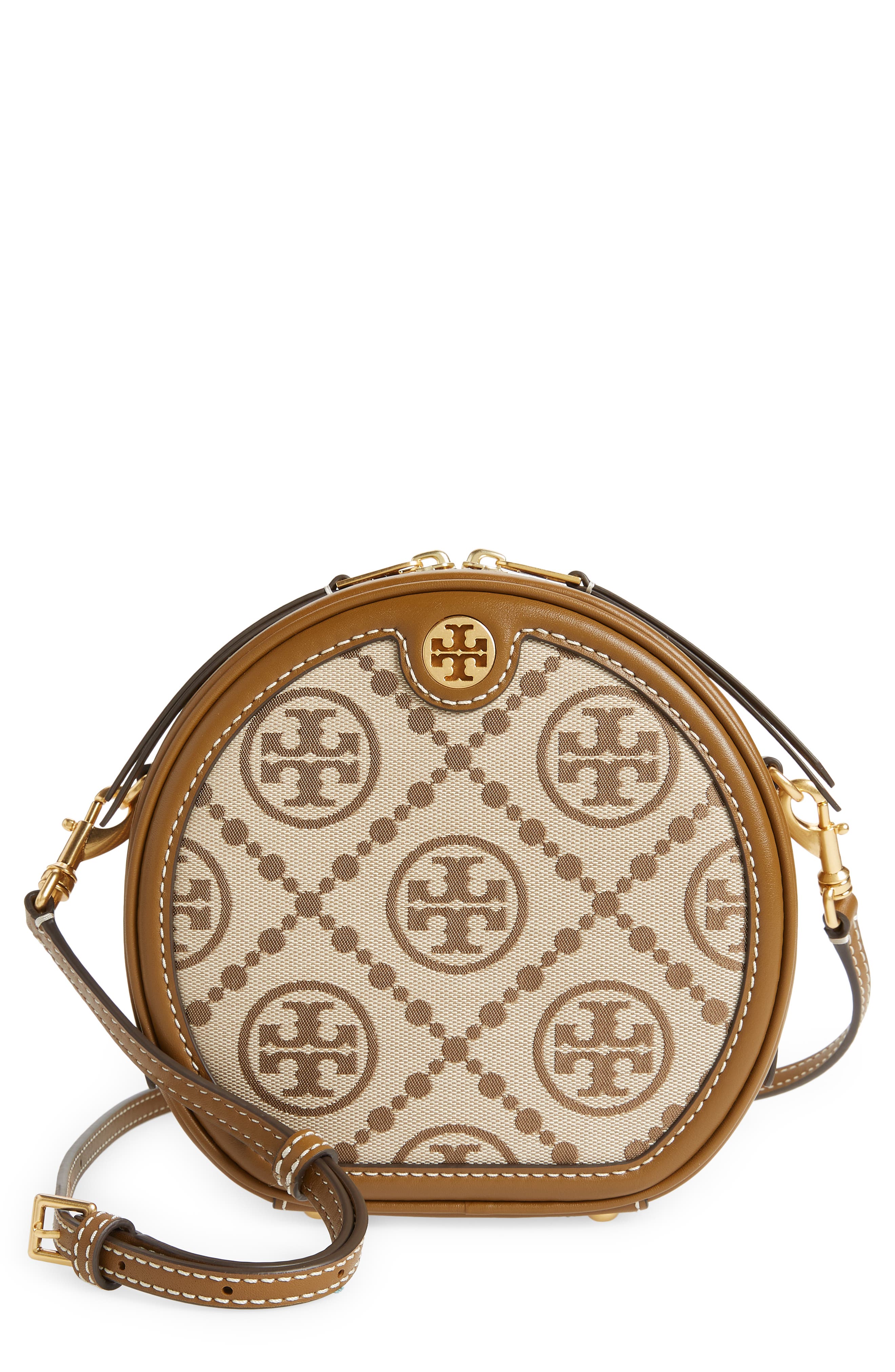 Tory Burch T Monogram Jacquard Moon Crossbody Bag, Main, color, 