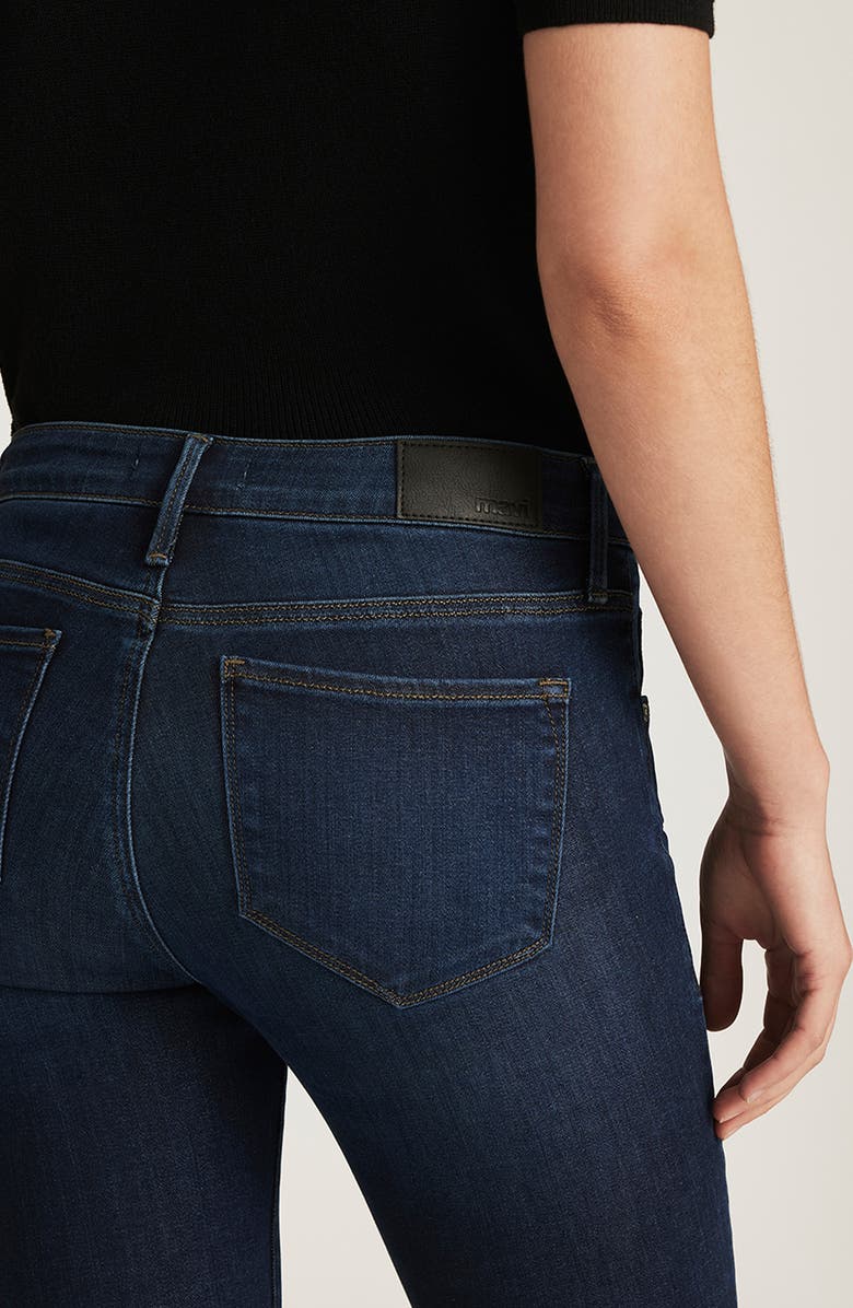 Mavi Jeans Adriana Mid Rise Skinny Jeans, Alternate, color, Dark Supersoft