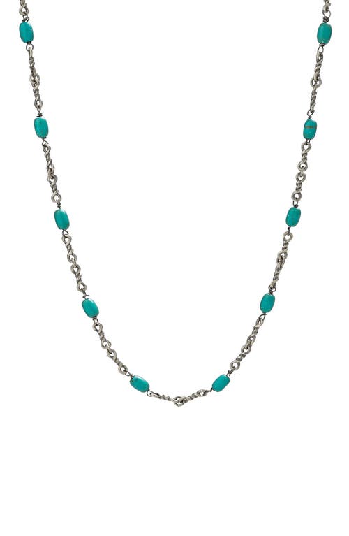 Degs & Sal Men's Turquoise Twisted Cable Chain Necklace  product